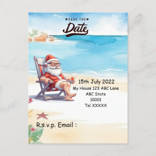 Carte Postale Noël en juillet avec SANTA CLAUS Enregistrer la da