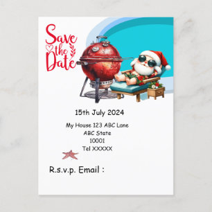 Carte Postale Noël en juillet avec SANTA CLAUS Enregistrer la da