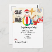 Carte Postale Noël en juillet avec SANTA CLAUS Enregistrer la da (Devant / Derrière)