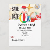 Carte Postale Noël en juillet avec SANTA CLAUS Enregistrer la da (Devant)