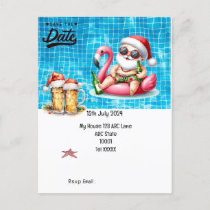 Carte Postale Noël en juillet avec SANTA CLAUS Enregistrer la da