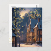 Carte Postale Noël en ville. (Devant / Derrière)