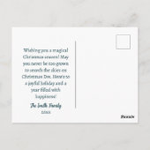 Carte Postale Noël en ville rustique (Dos)