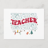 Carte Postale Noël enseignant (Devant)