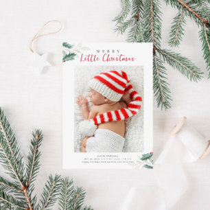 Carte Postale noël faire-part de naissance de vacances verdure