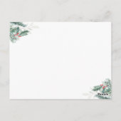 Carte Postale noël faire-part de naissance de vacances verdure (Dos)