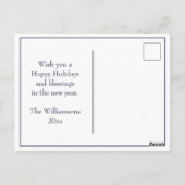 Carte Postale Noël Faire-part de naissance photo de nouveau (Dos)