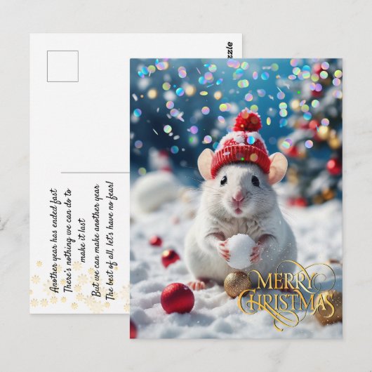 Carte Postale Noël. Félicitations.  (Devant / Derrière)