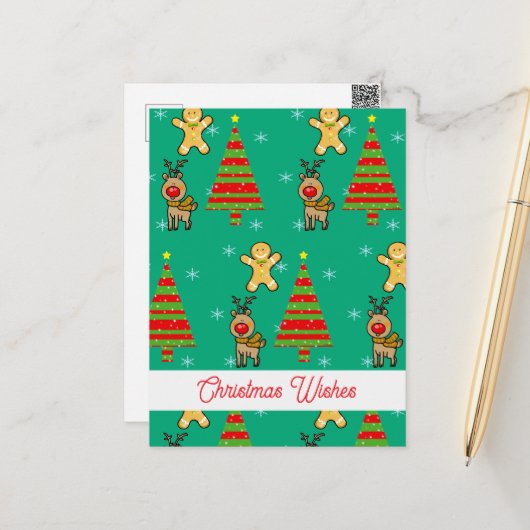 Carte Postale Noël festif (Devant/Arrière en situation)