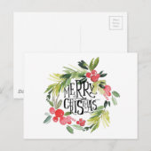 Carte Postale Noël, Fêtes, Décorations, Célébration (Devant / Derrière)