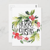 Carte Postale Noël, Fêtes, Décorations, Célébration (Devant / Derrière)