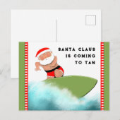 Carte Postale Noël Funny Beach (Devant / Derrière)