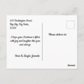 Carte postale Noël Gnome Bourgogne Red Stars (Dos)