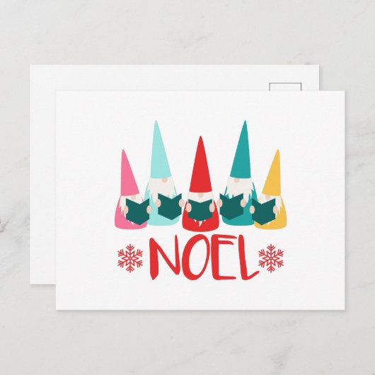 Carte Postale Noel Gnomes (Devant / Derrière)
