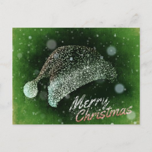 Carte Postale Noël Joyeux à Santa Hat (Devant)