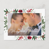 Carte postale Noël Joyeux Et Joyeux Fêtes Mariés (Devant)