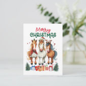 Carte Postale Noël Joyeux Horsemas Cheval de Noël (Debout devant)