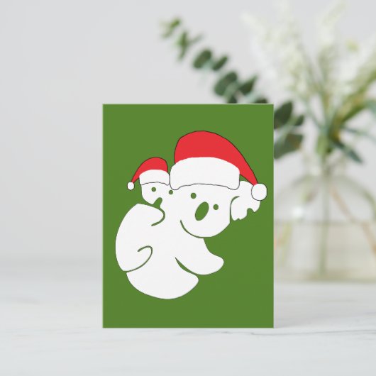 Carte Postale Noël Koala Oears (Debout devant)