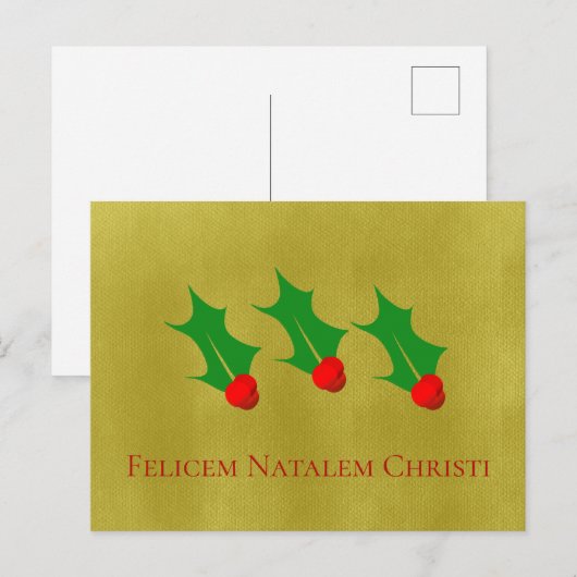 Carte Postale Noël latin (Devant / Derrière)
