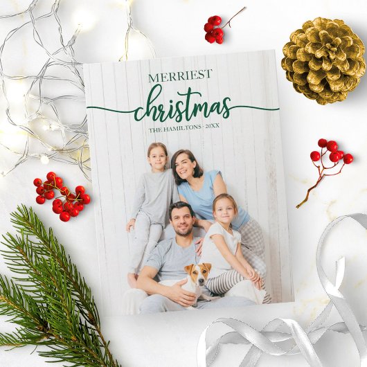 Carte Postale Noël le plus joli Unique Photo de vacances Salutat