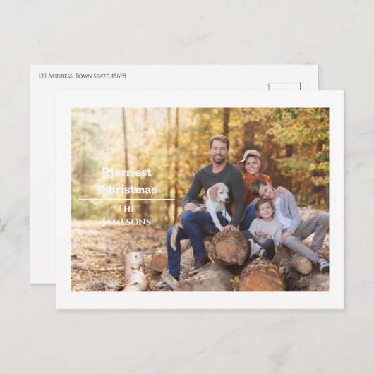 Carte Postale noël le plus joyeux 1 photo noël (Devant / Derrière)