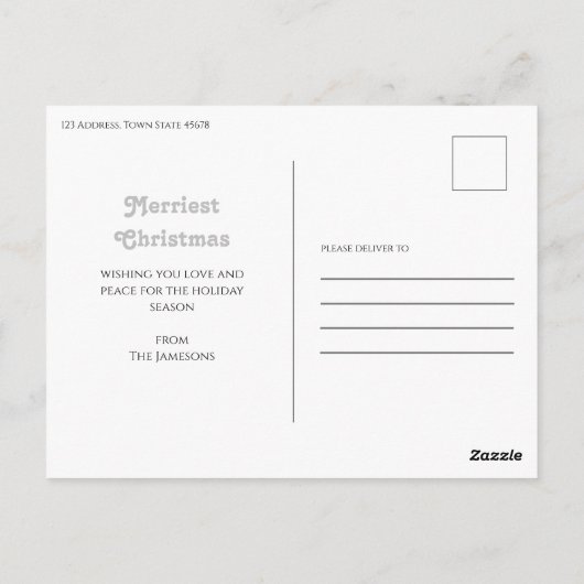 Carte Postale noël le plus joyeux 1 photo noël (Dos)