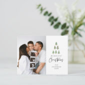 Carte Postale Noël le plus joyeux, Photo de famille de l'arbre d (Debout devant)