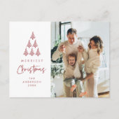 Carte Postale Noël le plus joyeux, Photo de famille de l'arbre d (Devant)