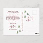 Carte Postale Noël le plus joyeux, Photo de famille de l'arbre d (Dos)