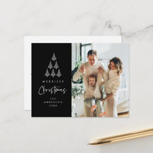 Carte Postale Noël le plus joyeux, Photo de famille de l'arbre d