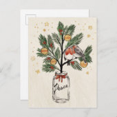 Carte Postale Noël Lobirds Paix (Devant / Derrière)