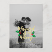 Carte Postale Noël marié et joyeux (Devant)