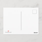 Carte Postale Noël Merci carreau de burlap rustique rouge et ver (Dos)