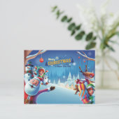 Carte Postale Noël mignon (Debout devant)