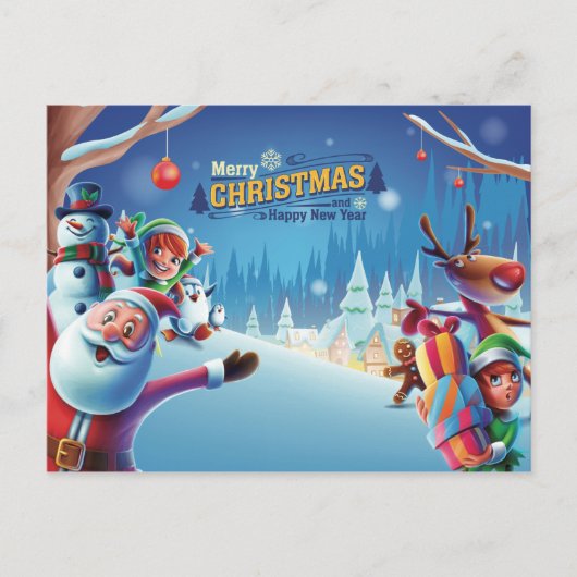 Carte Postale Noël mignon (Devant)