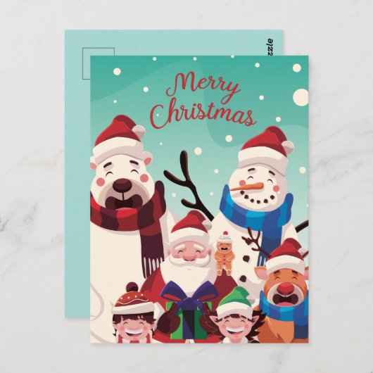 Carte Postale Noël mignon (Devant / Derrière)