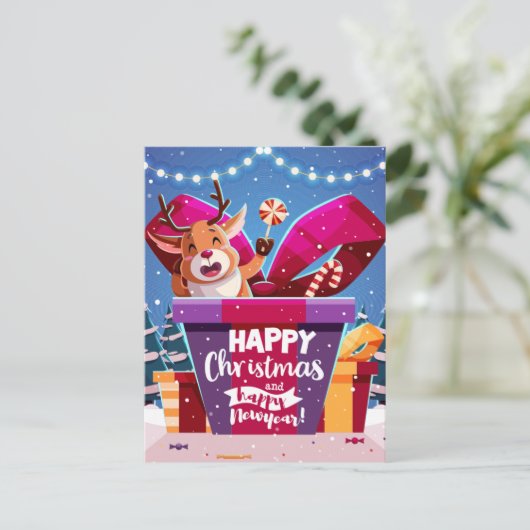 Carte Postale Noël mignon (Debout devant)