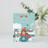 Carte Postale Noël mignon (Debout devant)