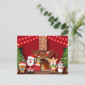 Carte Postale Noël mignon (Debout devant)