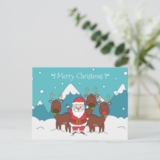 Carte Postale Noël mignon (Debout devant)