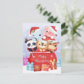 Carte postale Noël mignonne (Debout devant)