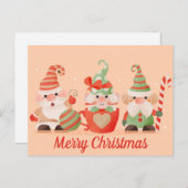 Carte postale Noël mignonne (Devant / Derrière)