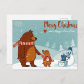 Carte postale Noël mignonne (Devant / Derrière)