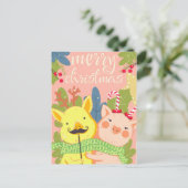 Carte postale Noël mignonne (Debout devant)