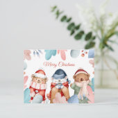 Carte postale Noël mignonne (Debout devant)