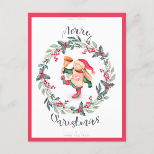 Carte postale Noël mignonne