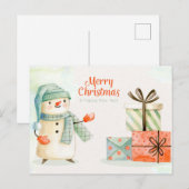 Carte postale Noël mignonne (Devant / Derrière)