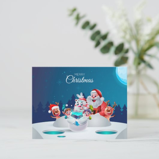 Carte postale Noël mignonne (Debout devant)