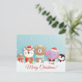 Carte postale Noël mignonne (Debout devant)