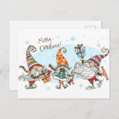 Carte postale Noël mignonne (Devant / Derrière)